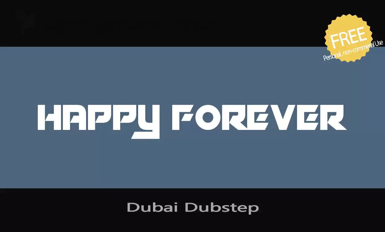 Font Sample of Dubai-Dubstep