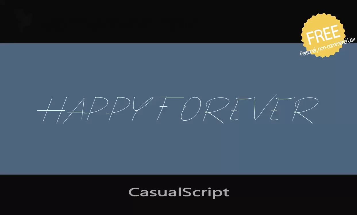 「CasualScript」字体效果图