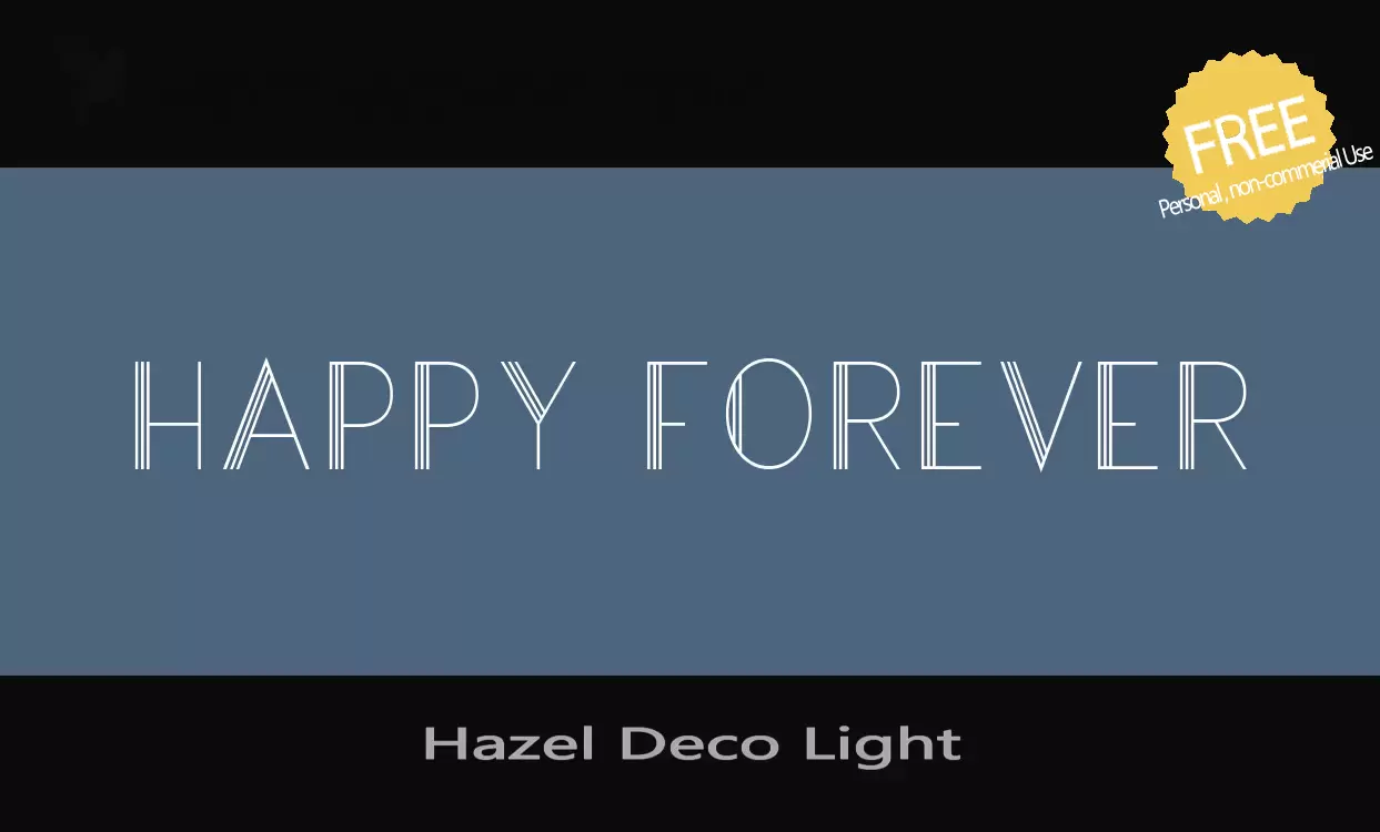 「Hazel-Deco-Light」字体效果图