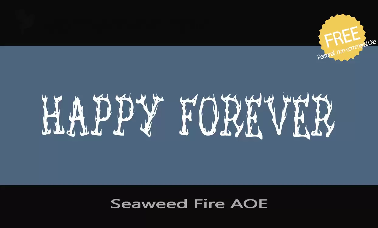 「Seaweed-Fire-AOE」字体效果图