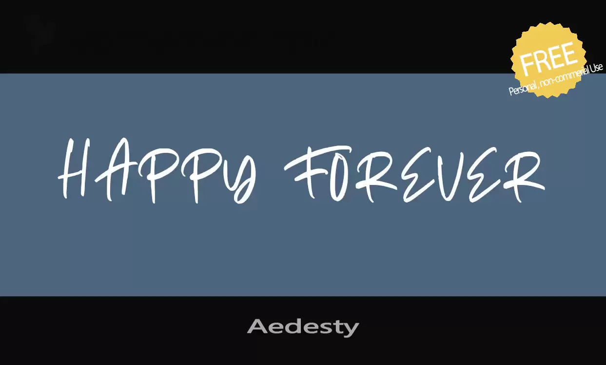 Font Sample of Aedesty