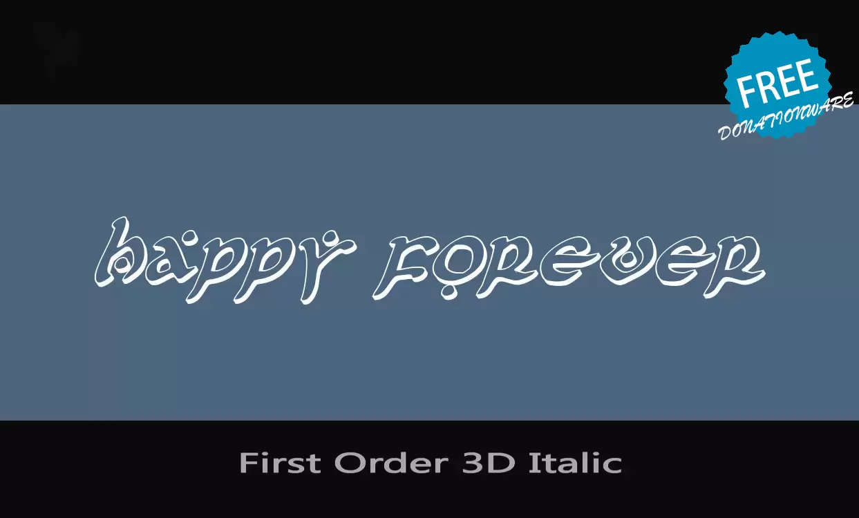 Sample of First-Order-3D-Italic