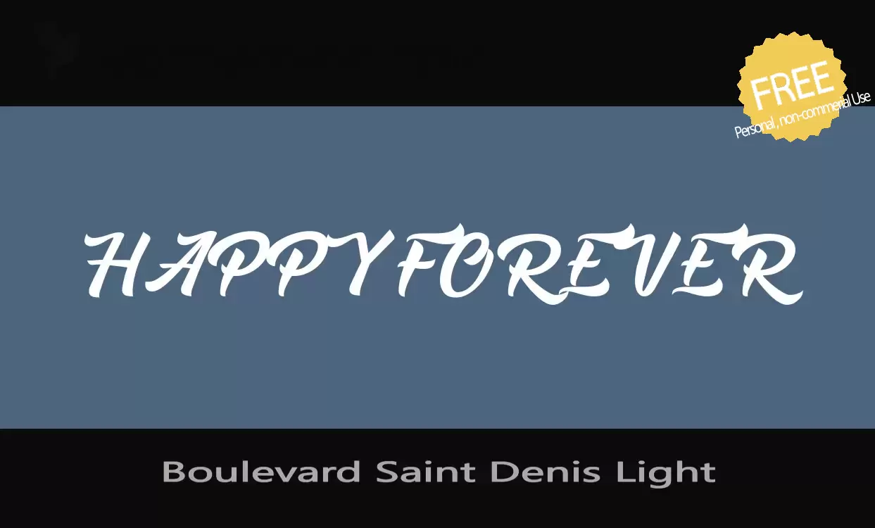 Font Sample of Boulevard-Saint-Denis-Light