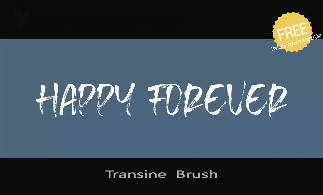 「Transine--Brush」字体效果图