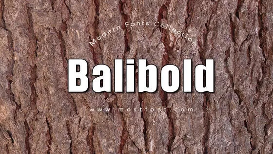 「Balibold」字体排版样式