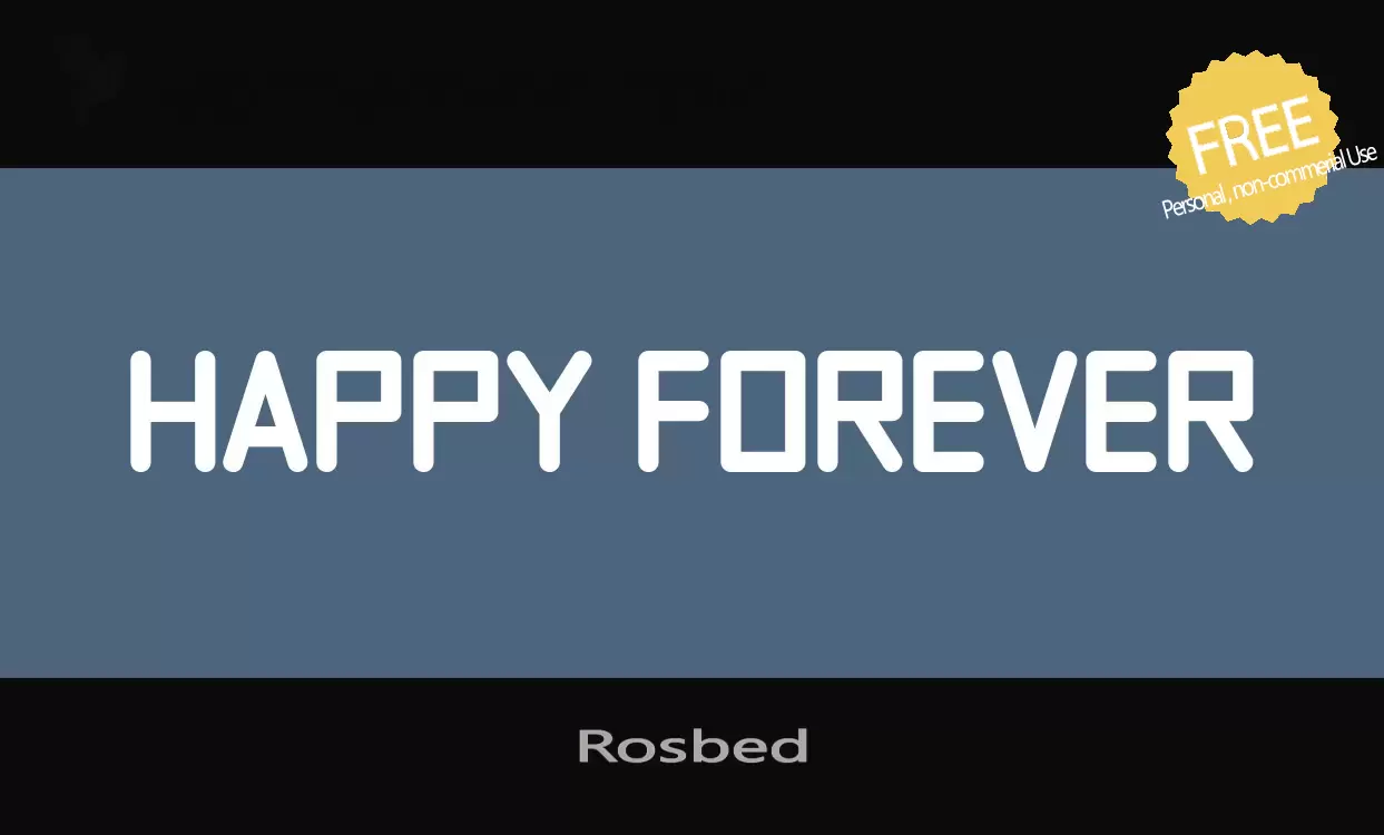 Font Sample of Rosbed