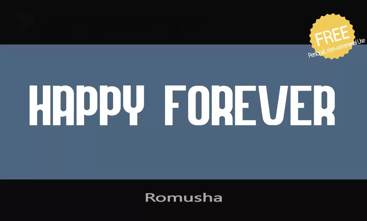 Font Sample of Romusha