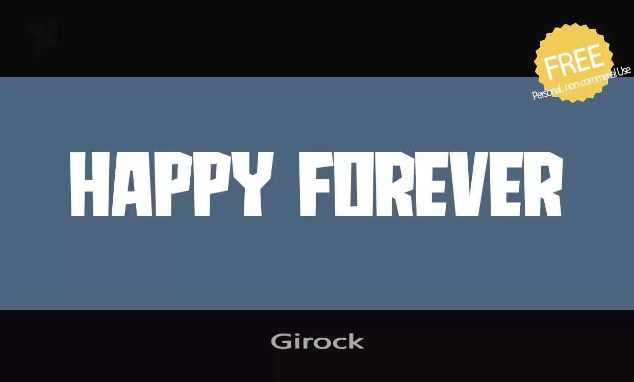 Font Sample of Girock