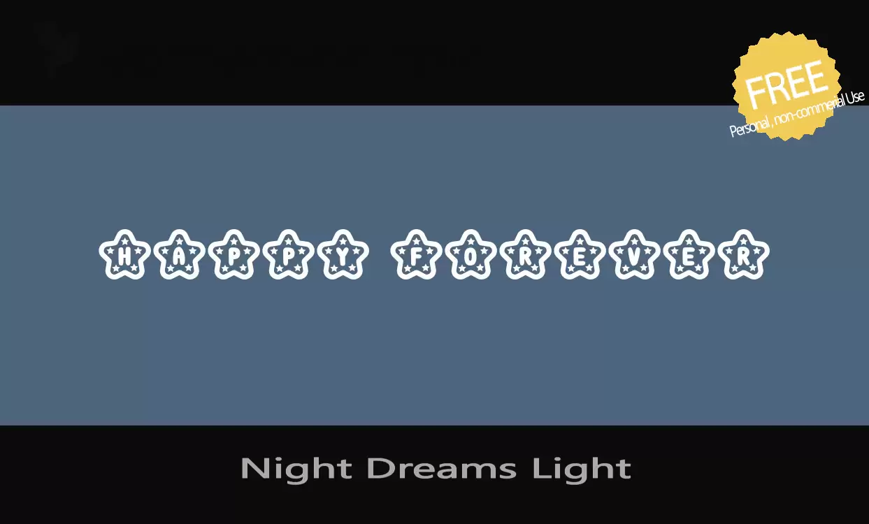 Font Sample of Night-Dreams-Light