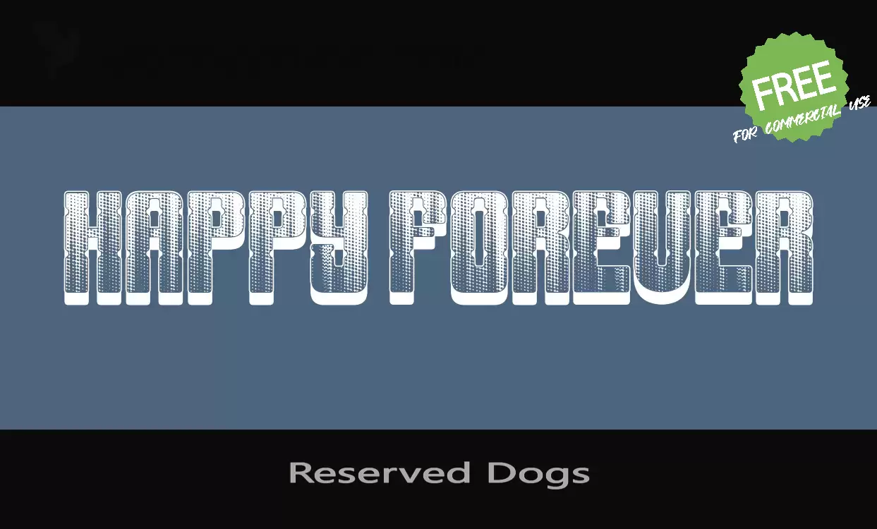 Font Sample of Reserved-Dogs