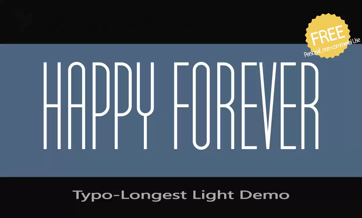 Sample of Typo-Longest-Light-Demo