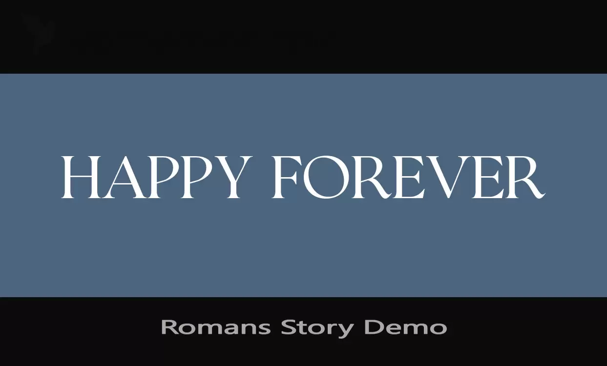 「Romans-Story-Demo」字体效果图