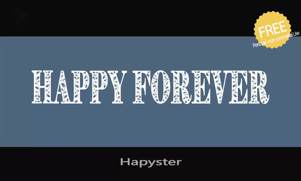 「Hapyster」字体效果图