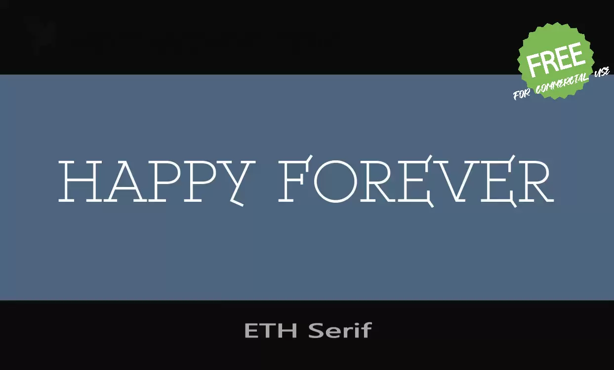 「ETH-Serif」字体效果图