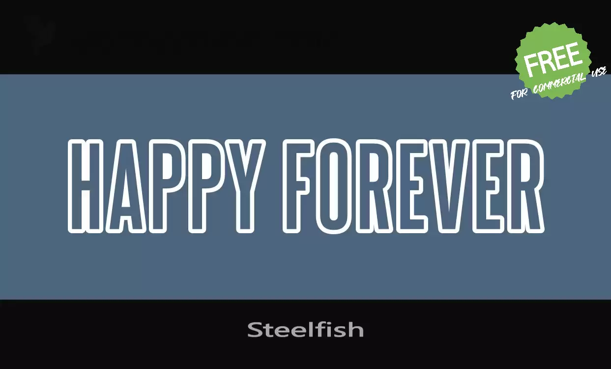 Font Sample of Steelfish