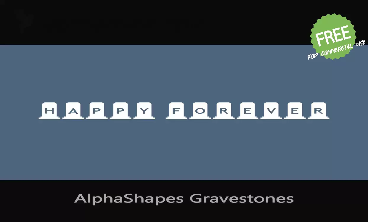 「AlphaShapes-Gravestones」字体效果图