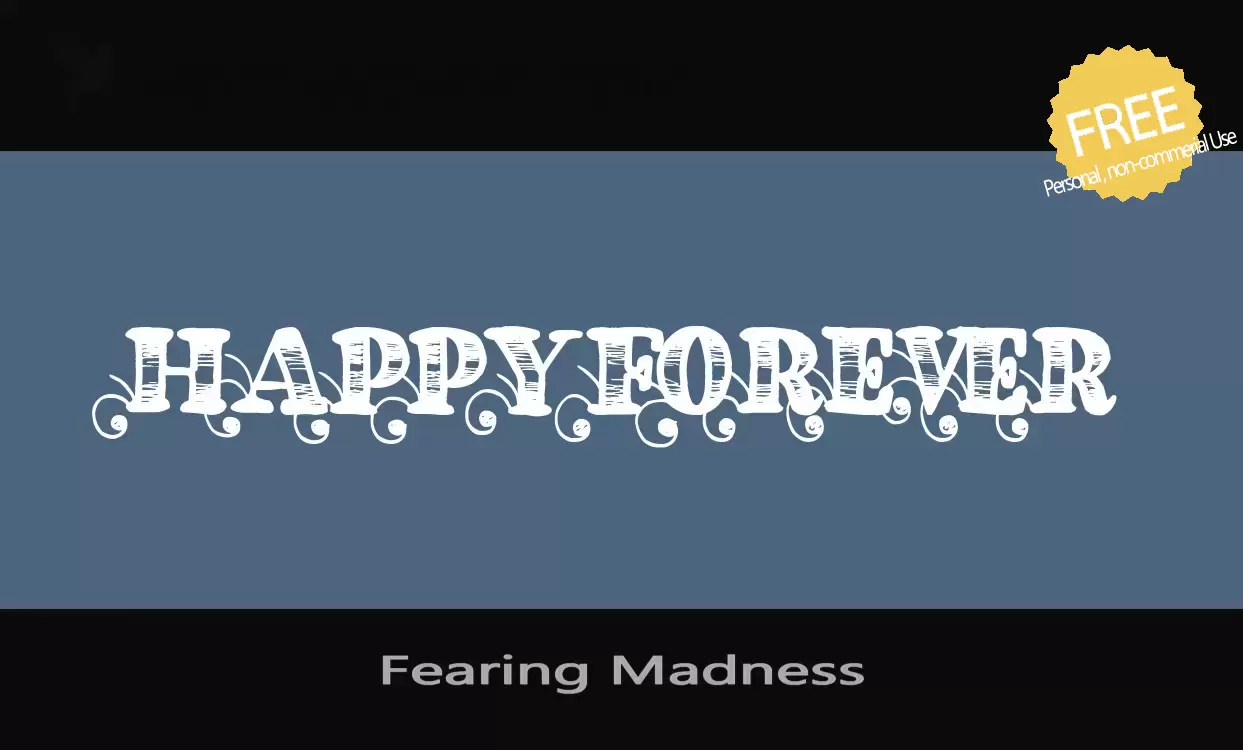 「Fearing-Madness」字体效果图