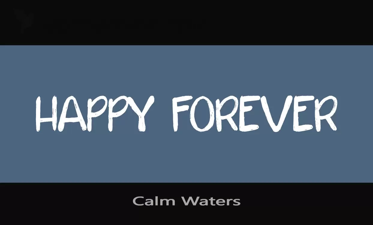 「Calm-Waters」字体效果图