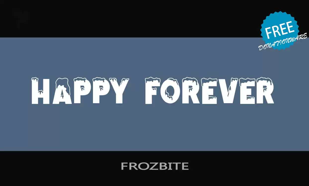 Font Sample of FROZBITE