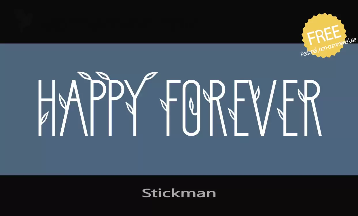 Font Sample of Stickman