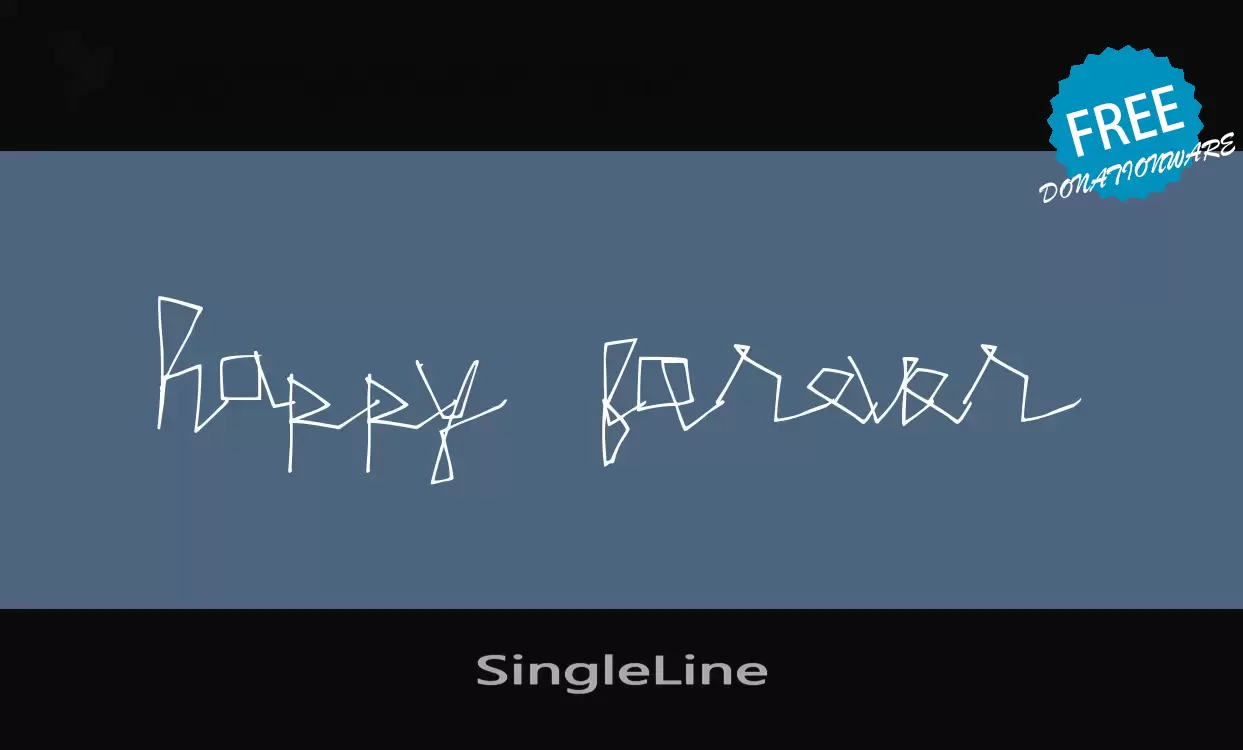 「SingleLine」字体效果图