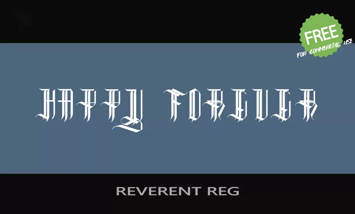 「REVERENT-REG」字体效果图