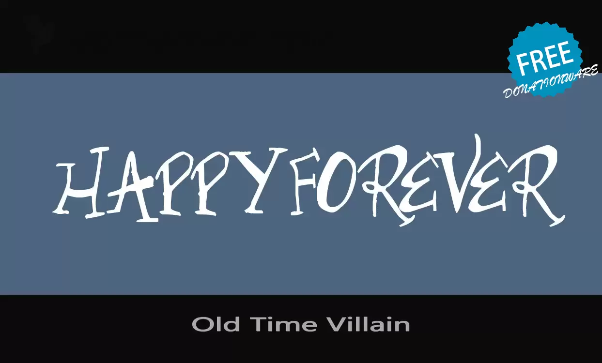 「Old-Time-Villain」字体效果图
