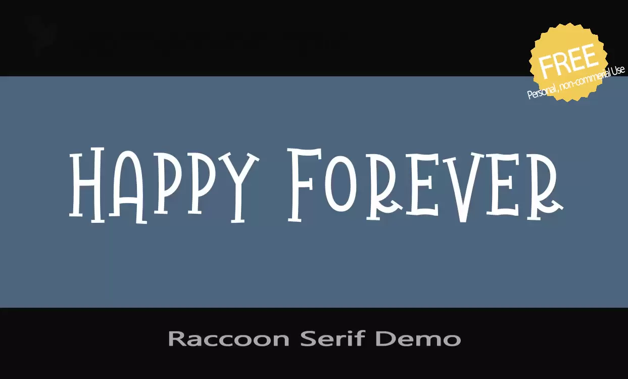 Font Sample of Raccoon-Serif-Demo