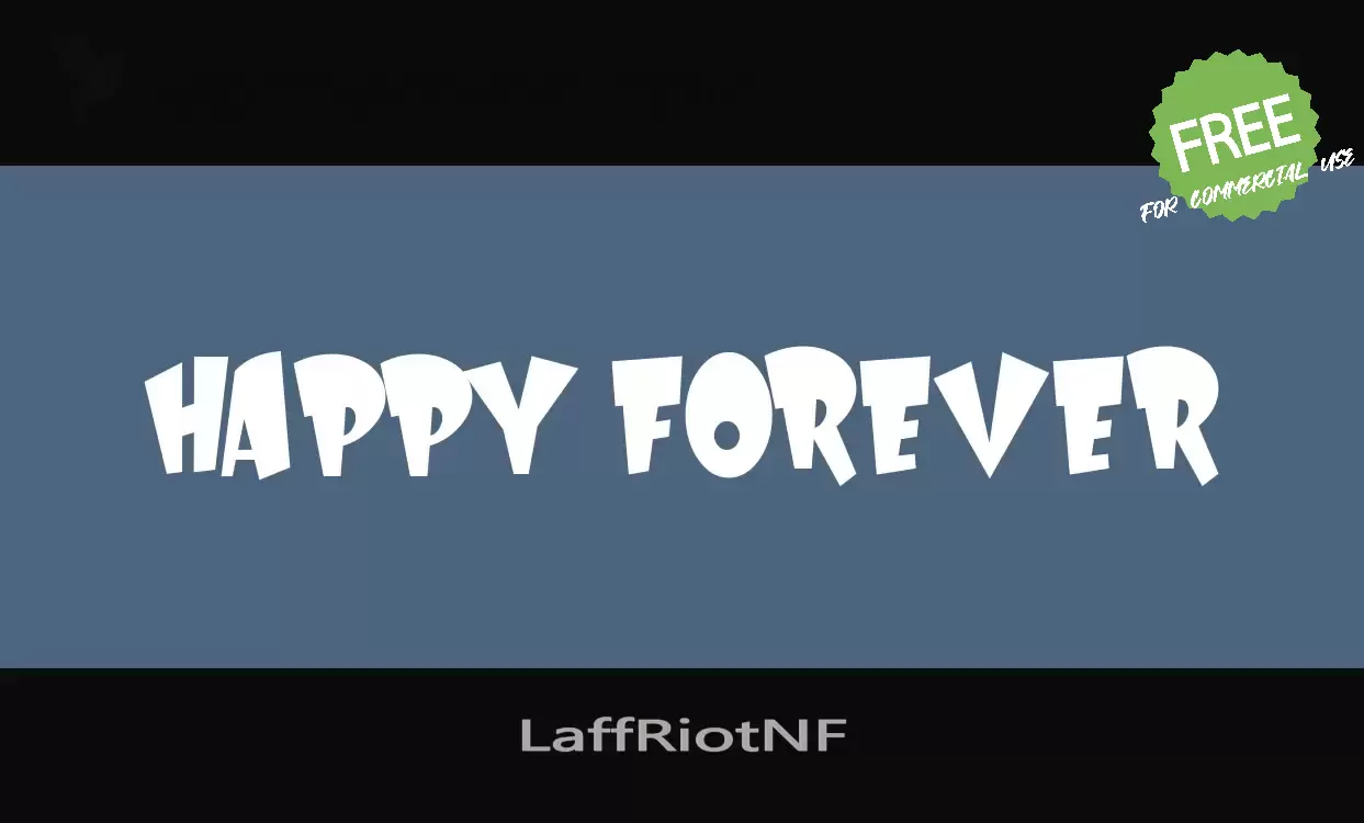 「LaffRiotNF」字体效果图