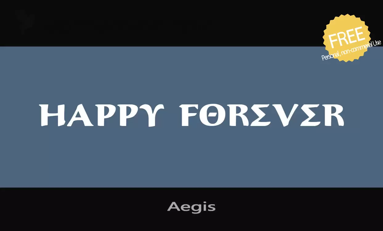 Font Sample of Aegis