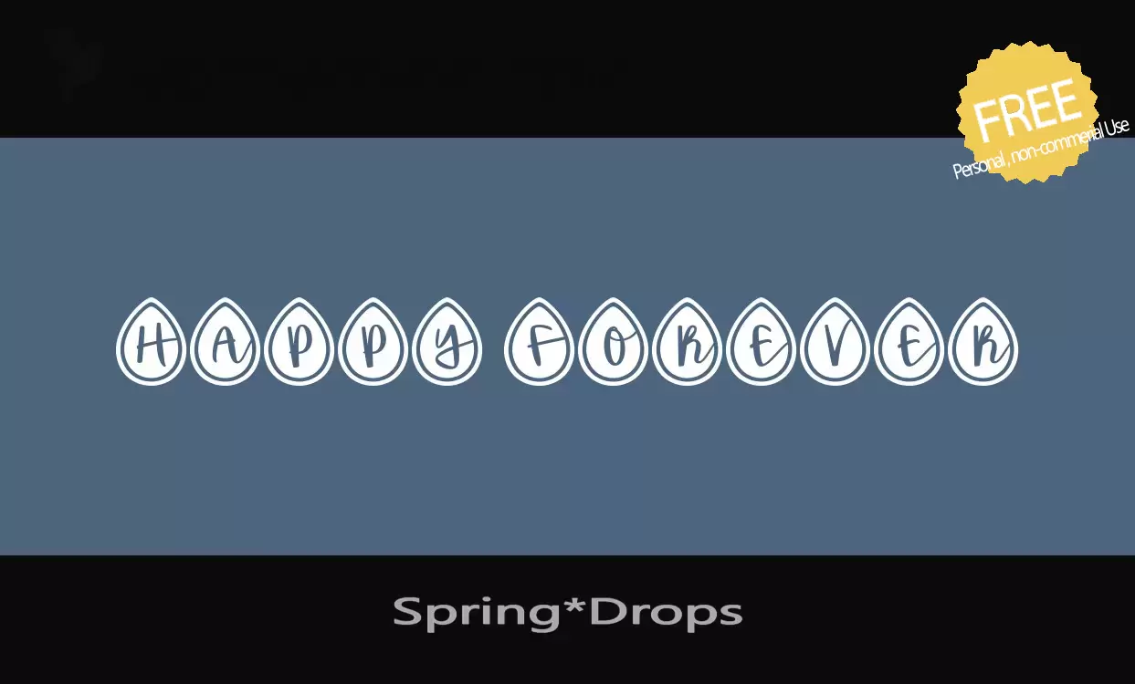 「Spring*Drops」字体效果图