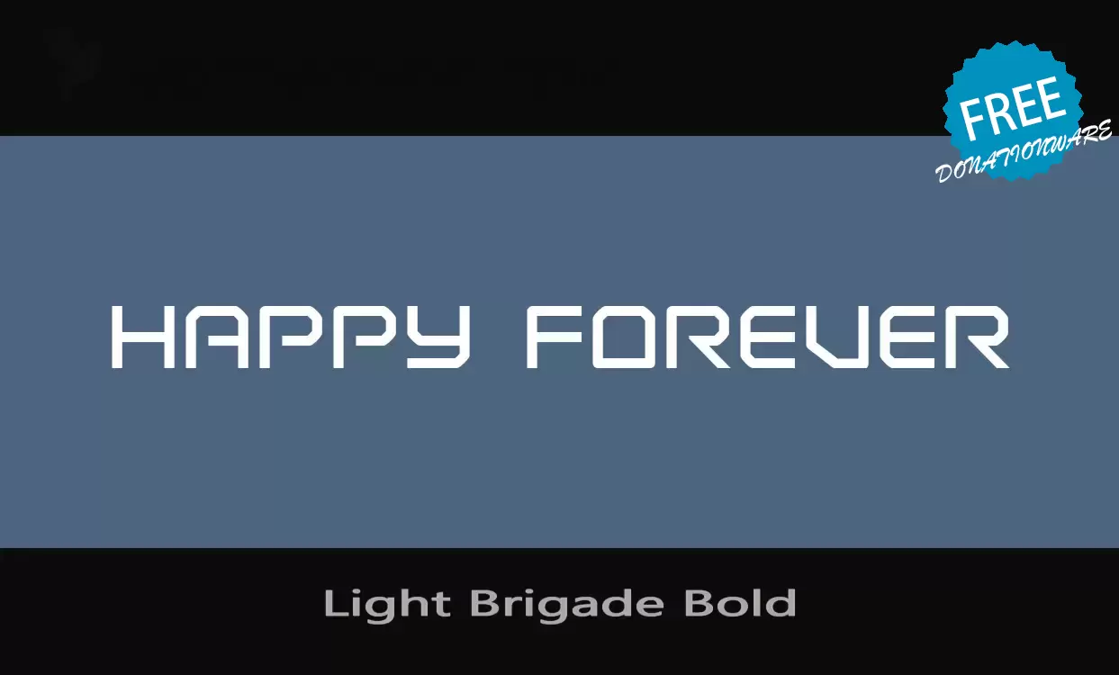 「Light-Brigade-Bold」字体效果图