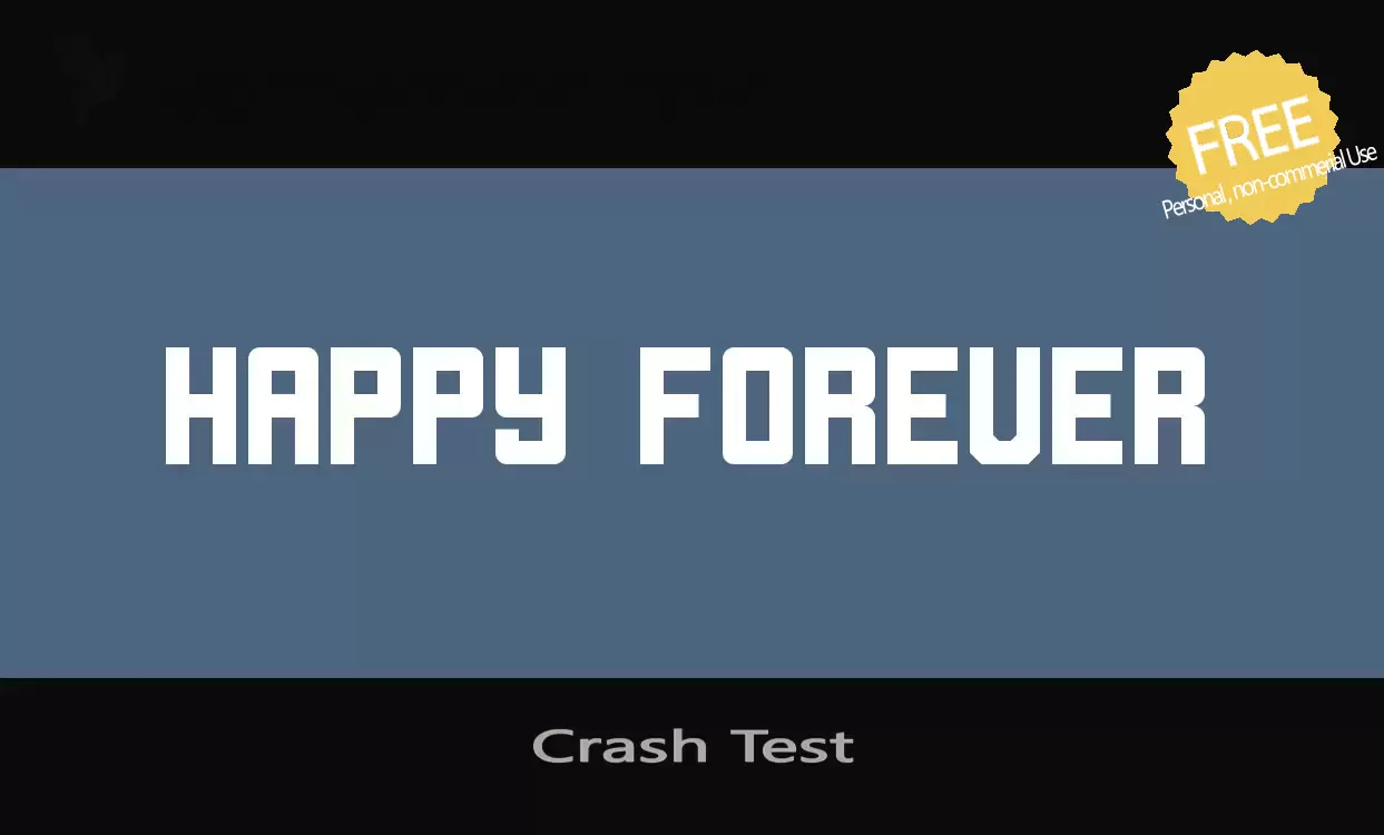 「Crash-Test」字体效果图