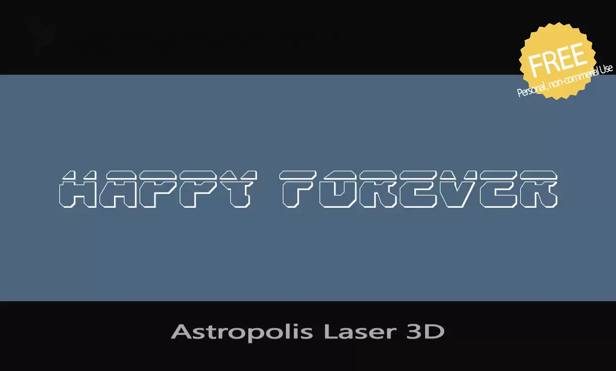 「Astropolis-Laser-3D」字体效果图