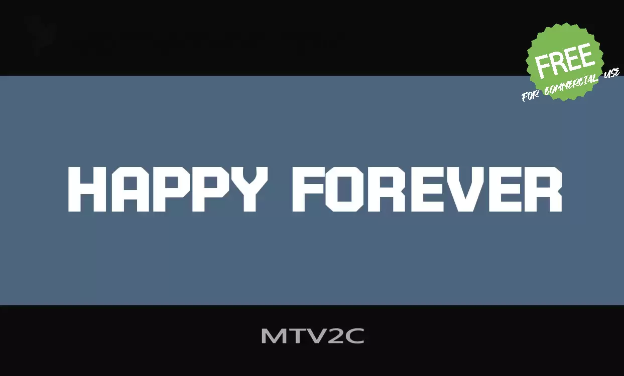 「MTV2C」字体效果图