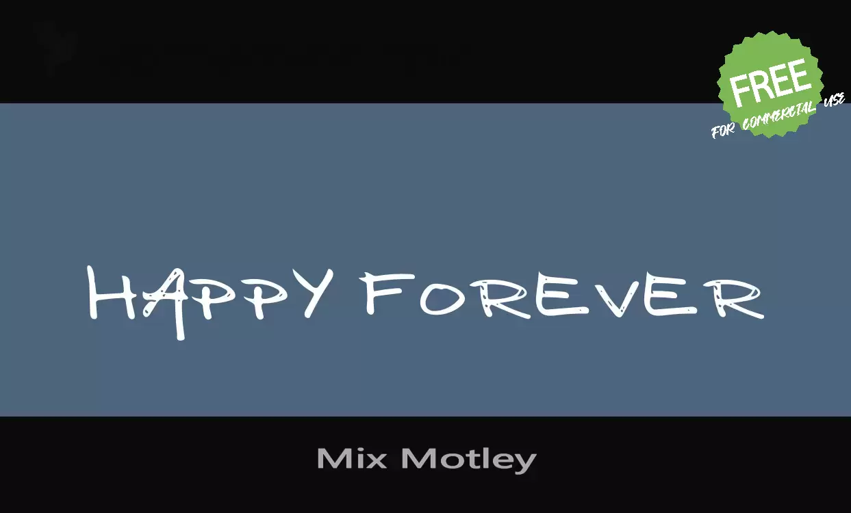 Font Sample of Mix-Motley