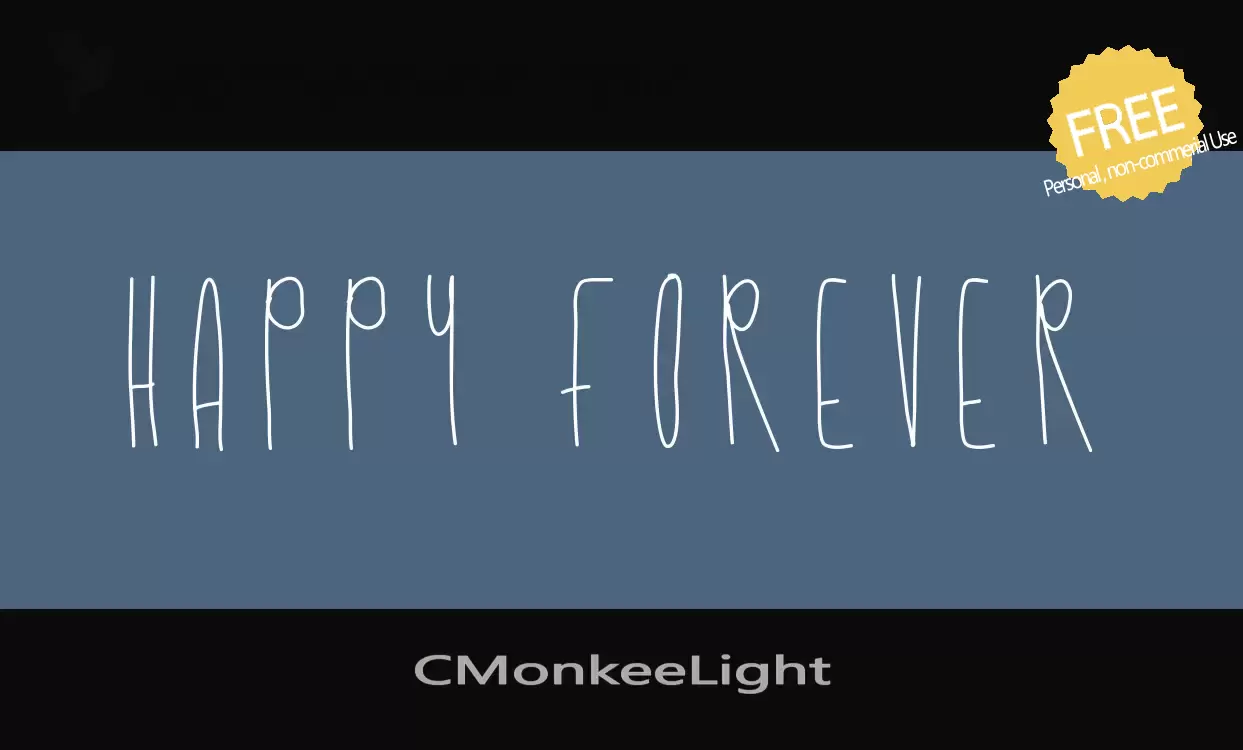 「CMonkeeLight」字体效果图