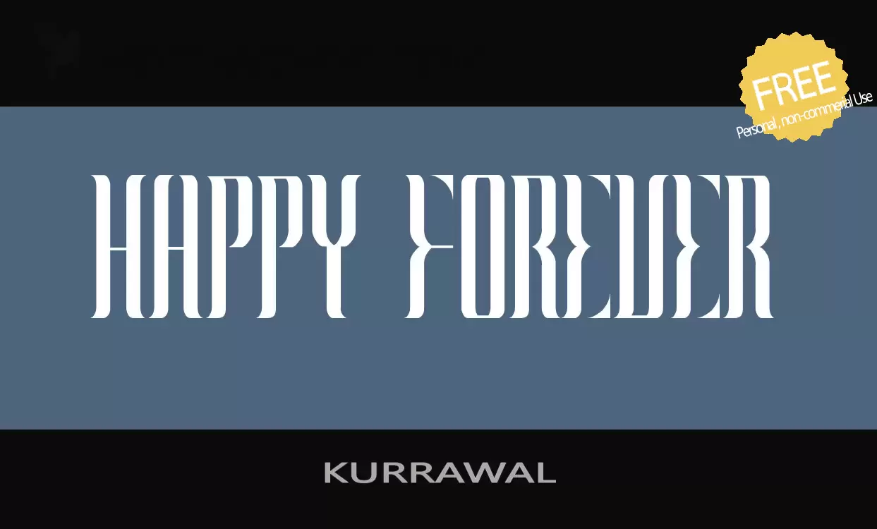 「KURRAWAL」字体效果图