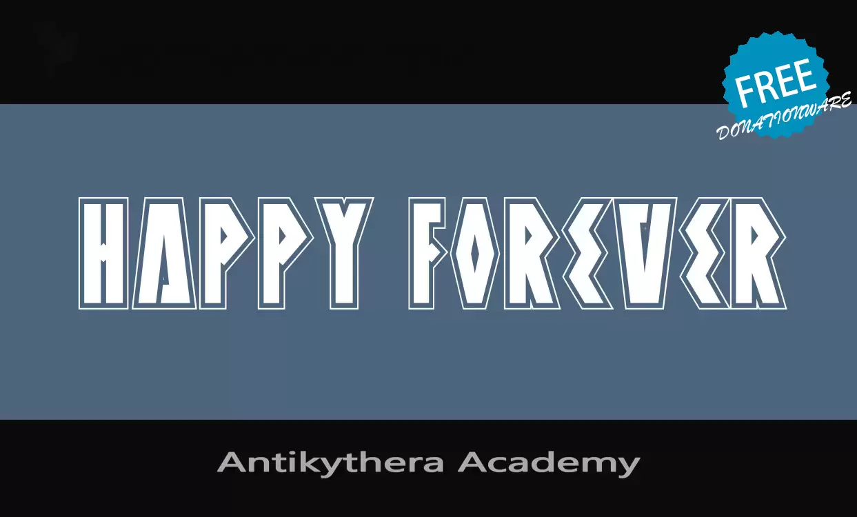 「Antikythera-Academy」字体效果图