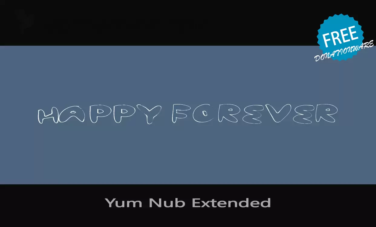 「Yum-Nub-Extended」字体效果图