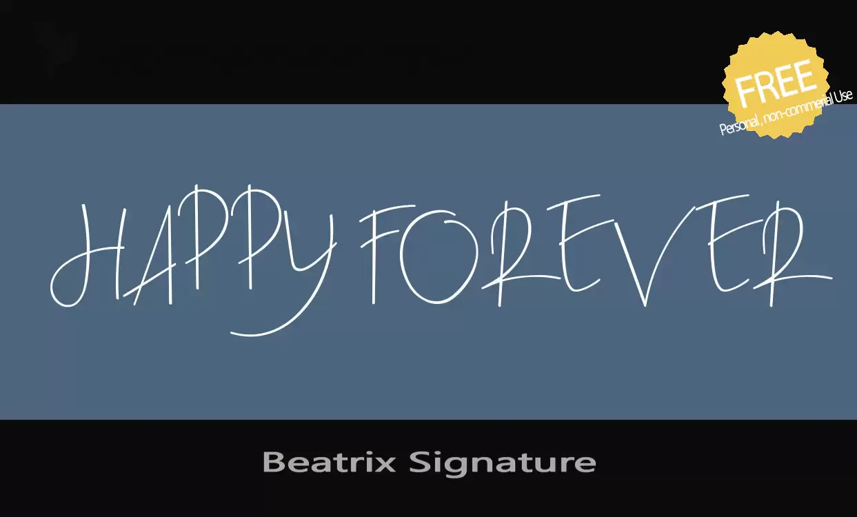 「Beatrix-Signature」字体效果图