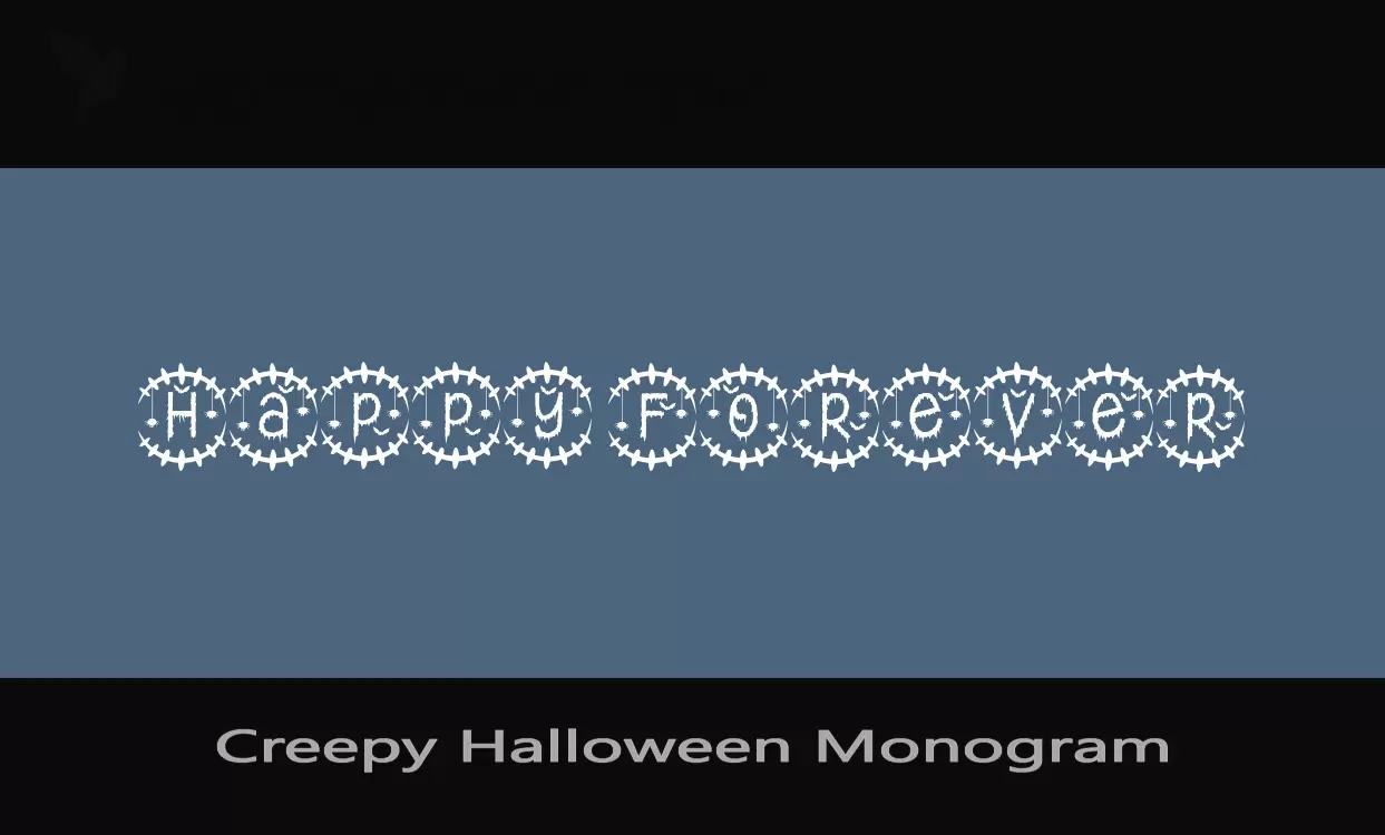 「Creepy-Halloween-Monogram」字体效果图