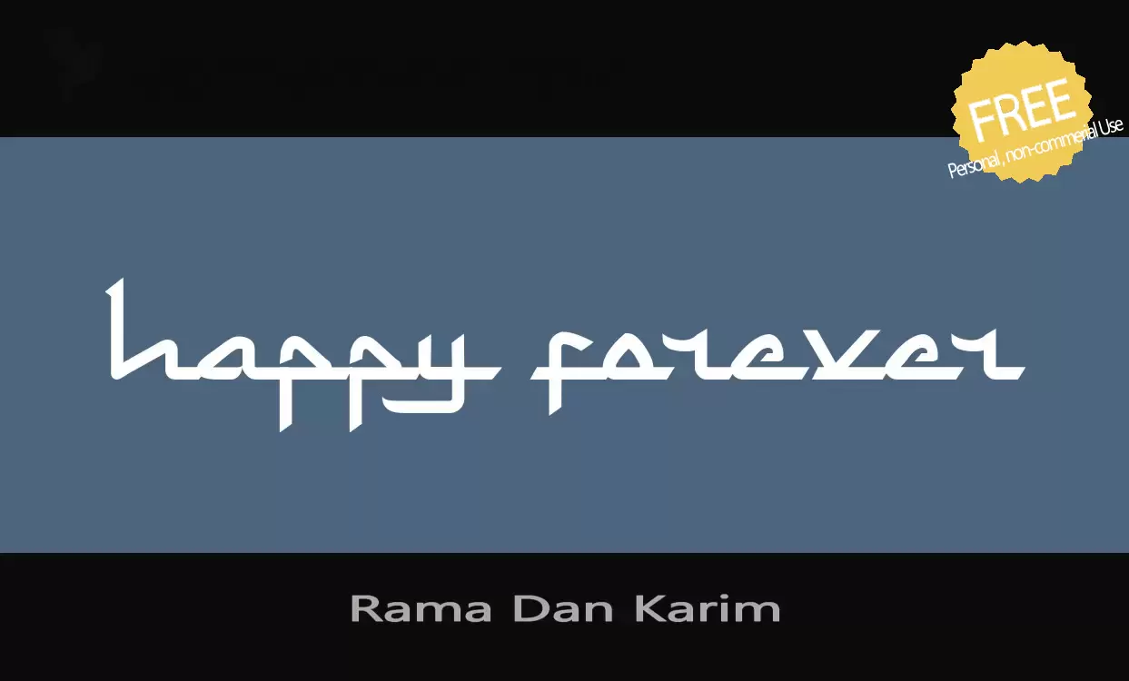 「Rama-Dan-Karim」字体效果图