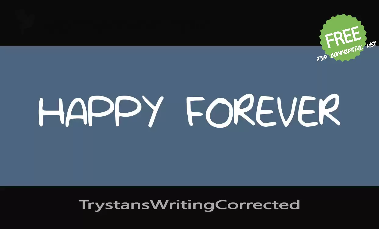 「TrystansWritingCorrected」字体效果图