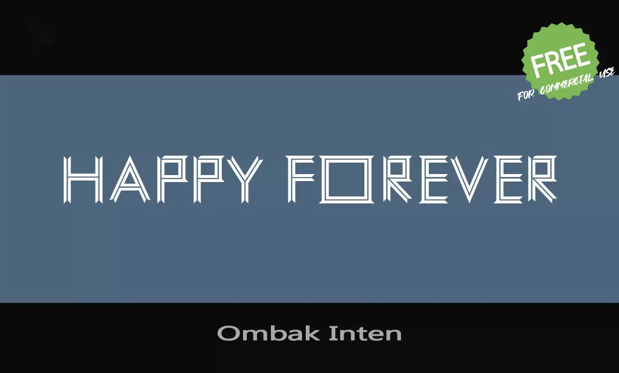 Font Sample of Ombak-Inten