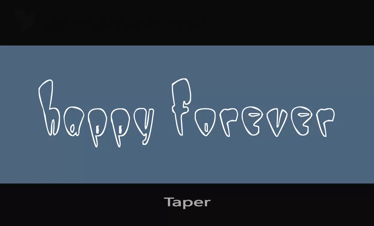 「Taper」字体效果图