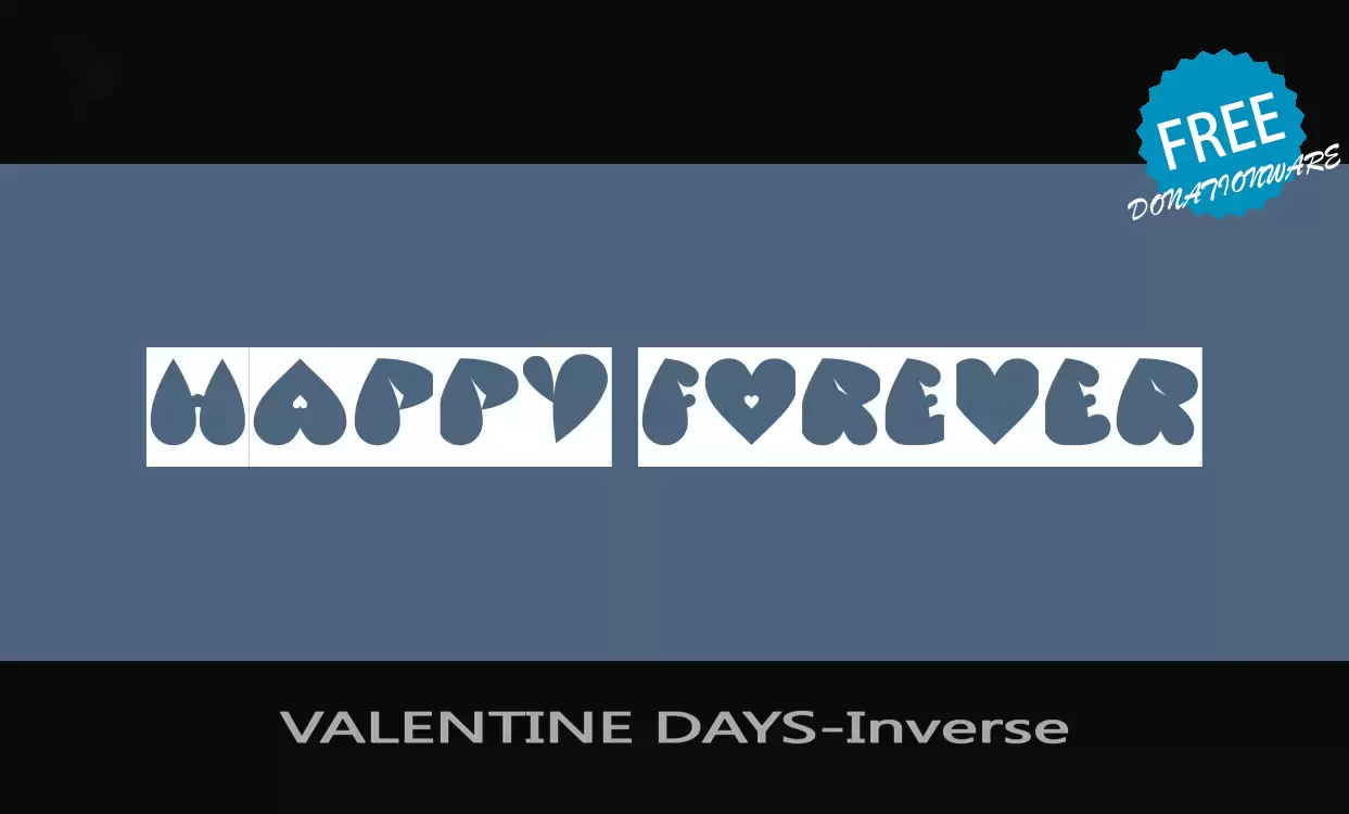 Font Sample of VALENTINE-DAYS-Inverse