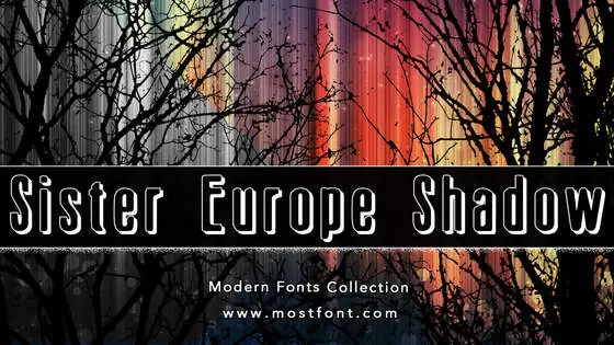 Typographic Design of Sister-Europe-Shadow