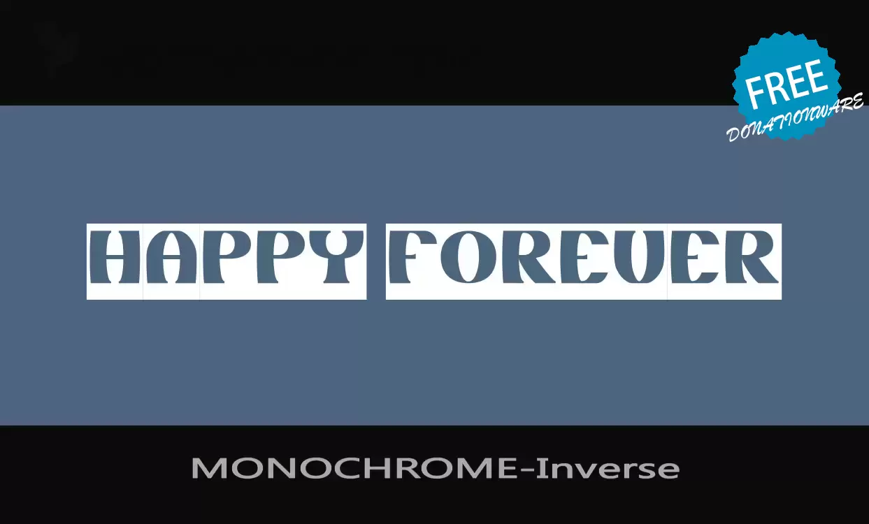 Font Sample of MONOCHROME-Inverse