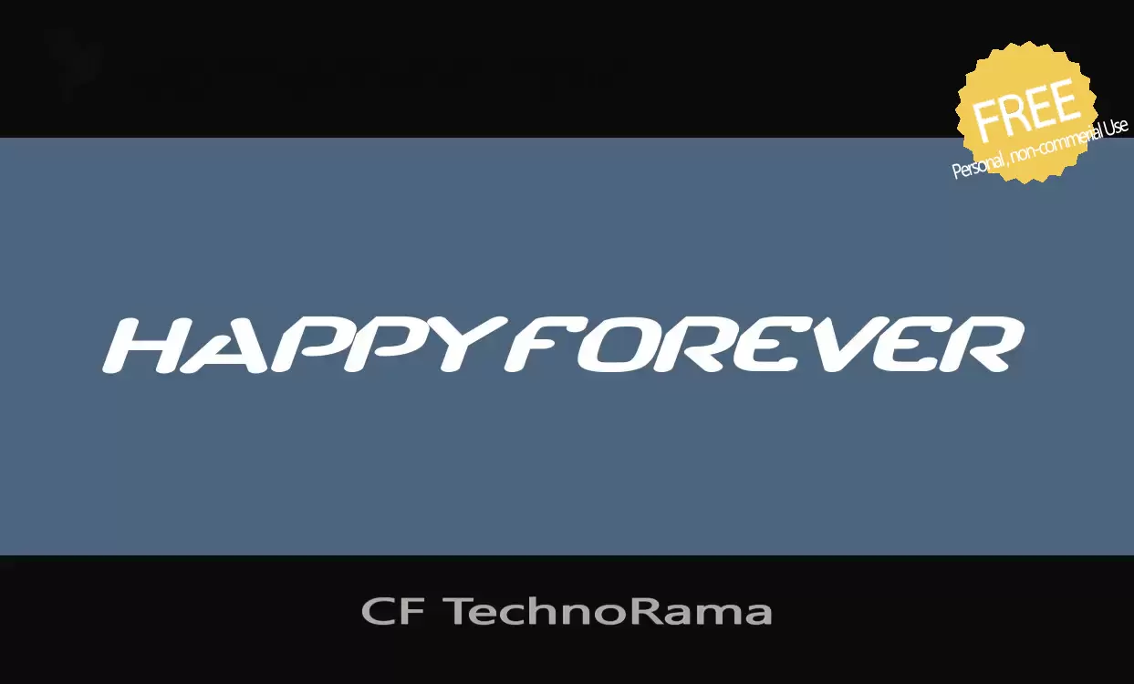 「CF-TechnoRama」字体效果图